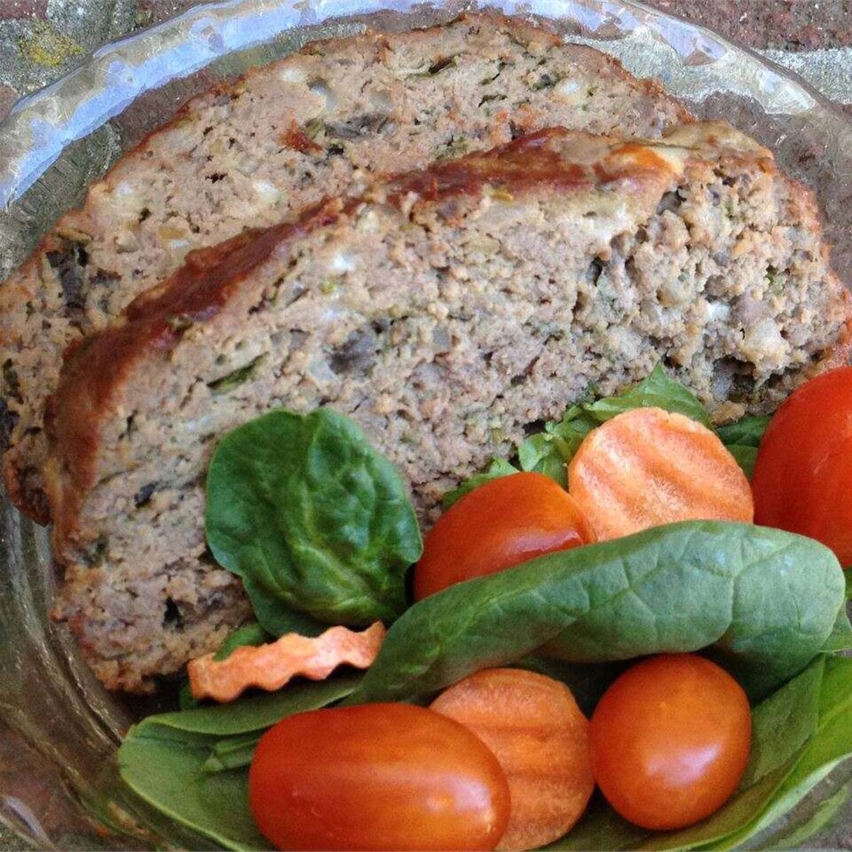 The Best Blue Cheese Meatloaf Recipe with Mushrooms and Spinach