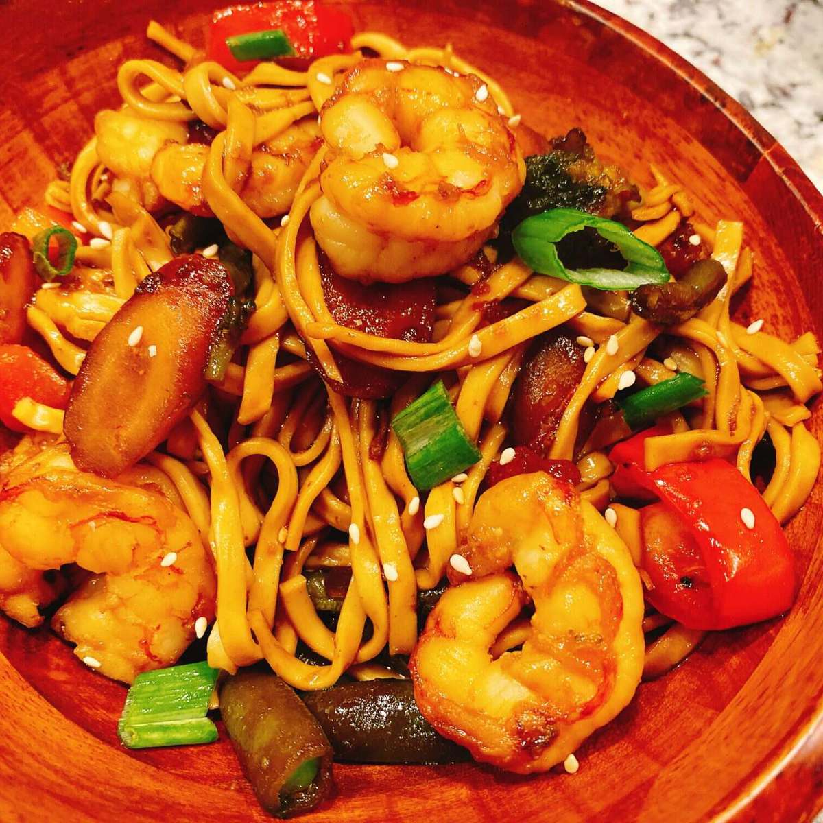 Quick Teriyaki Shrimp Noodles Recipe