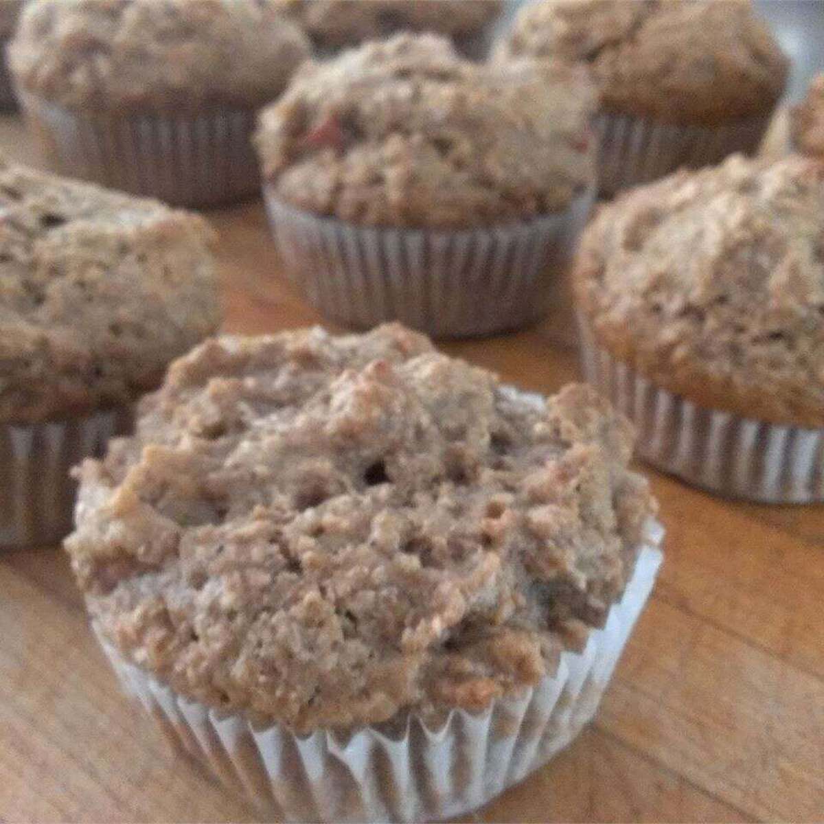Vegan Rhubarb Bran Muffins Recipe: Easy & Healthy