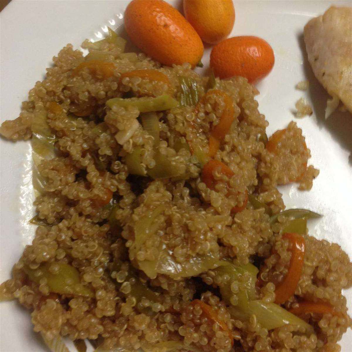 Savory Quinoa Recipe with Kumquats and Leeks