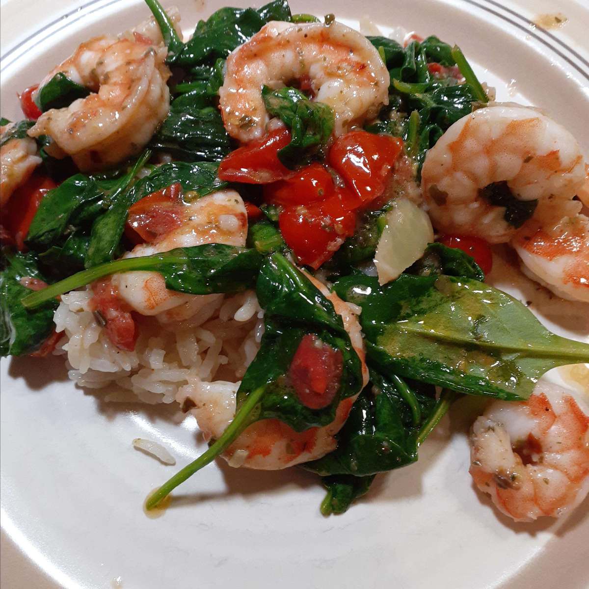 Easy Shrimp Scampi Florentine Recipe