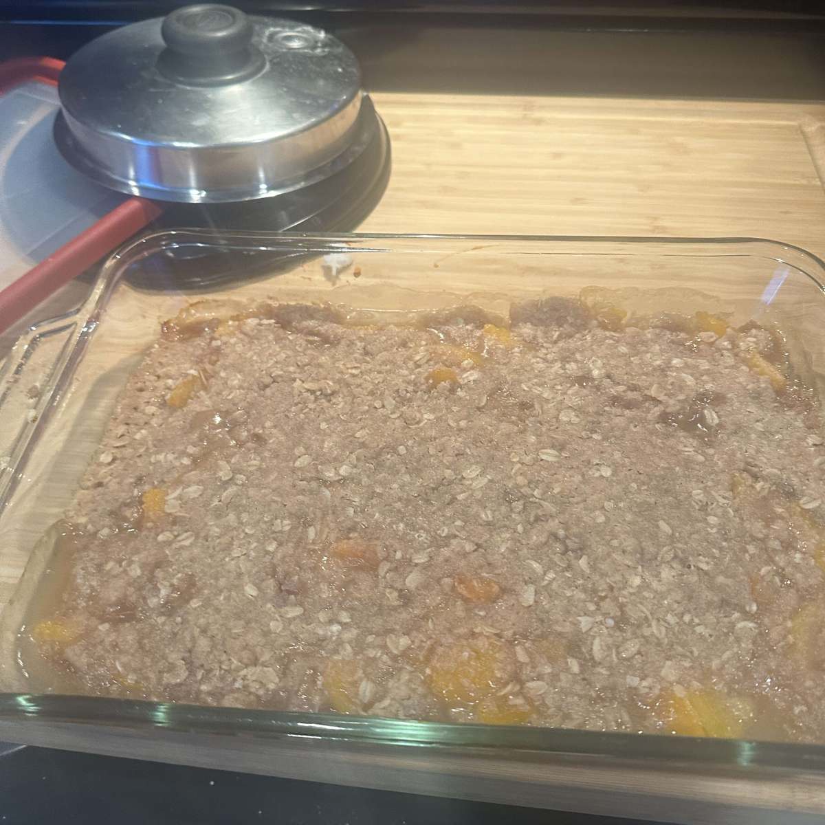 Easy Peach Crisp Recipe with Canned Peaches