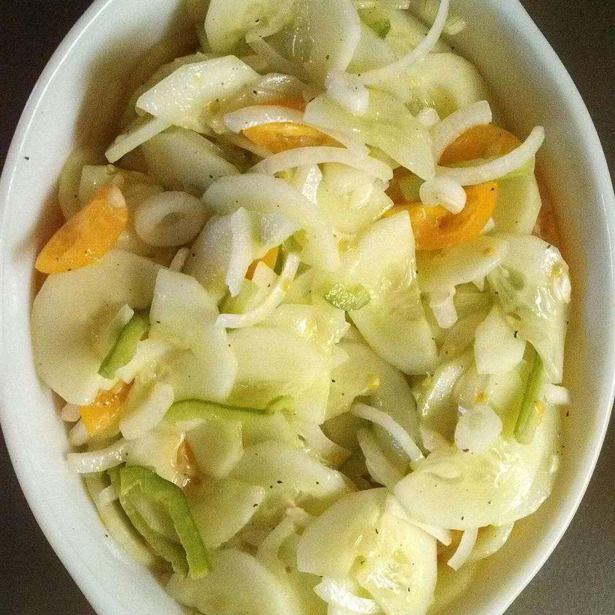 Classic Sour Cream Cucumber Salad Recipe