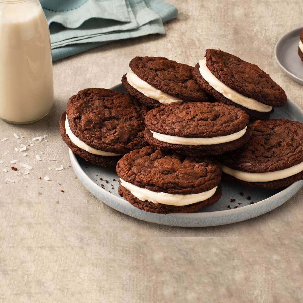 Vegan Chocolate Coconut Oat Sandwich Cookies Recipe