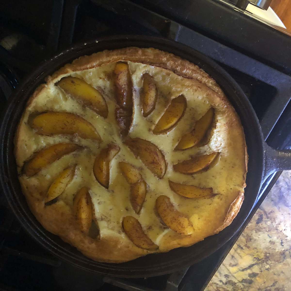 Easy Baked Pancake Recipe with Fresh Peaches