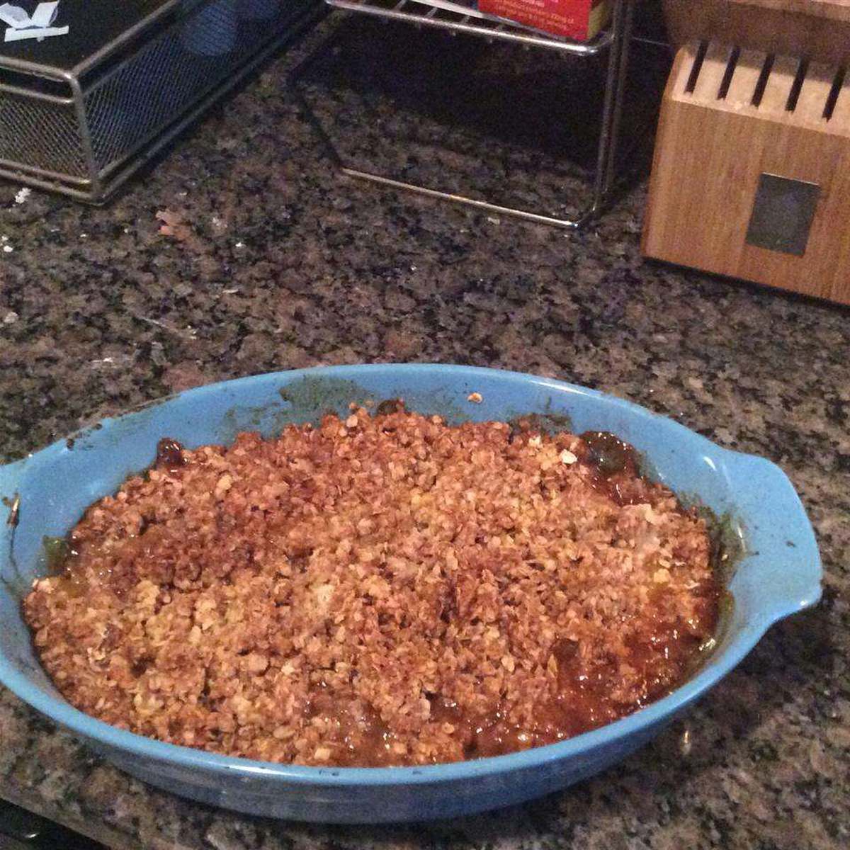 Easy Peach Crisp Recipe with Granola Topping
