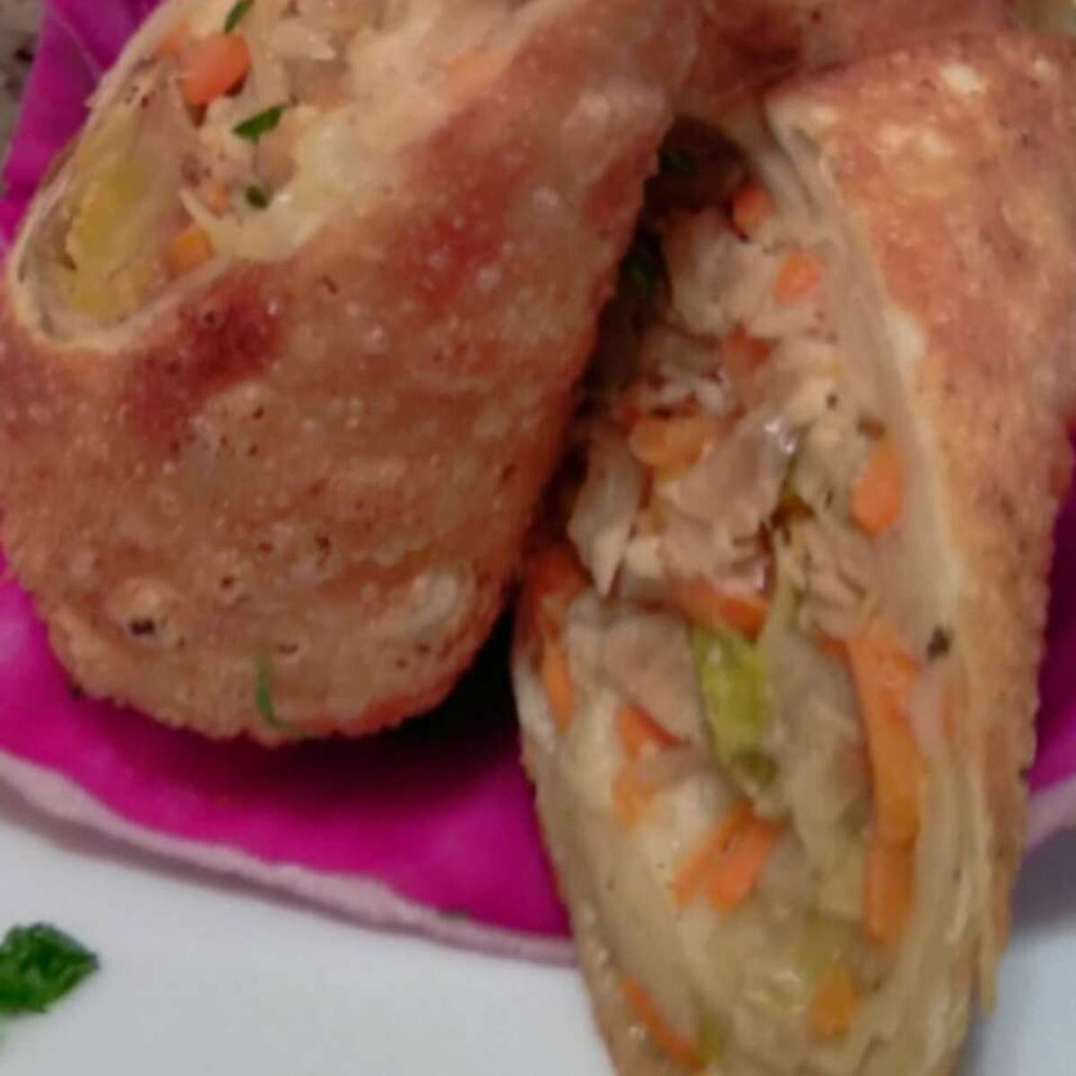 Jerk Chicken Egg Rolls with Mango-Habanero Dipping Sauce