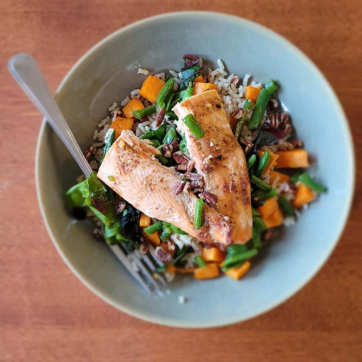 Spicy Honey Chipotle Salmon Bowl Recipe