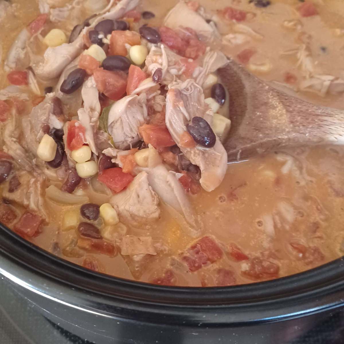 Easy Slow Cooker Chicken Taco Soup Recipe