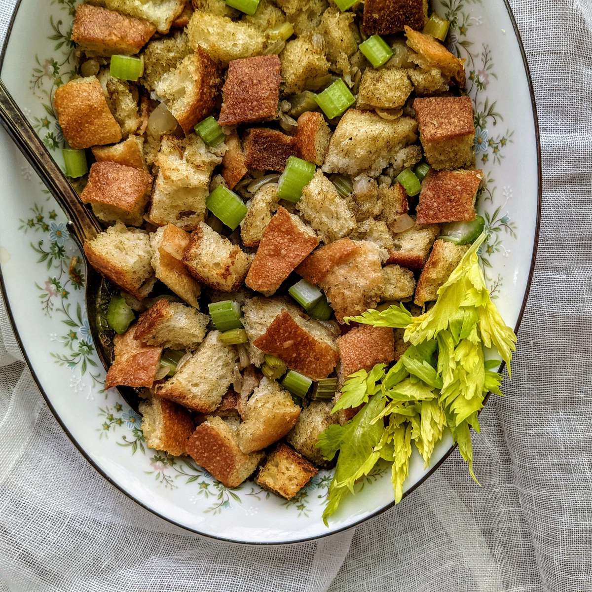 Classic Bread and Celery Stuffing Recipe