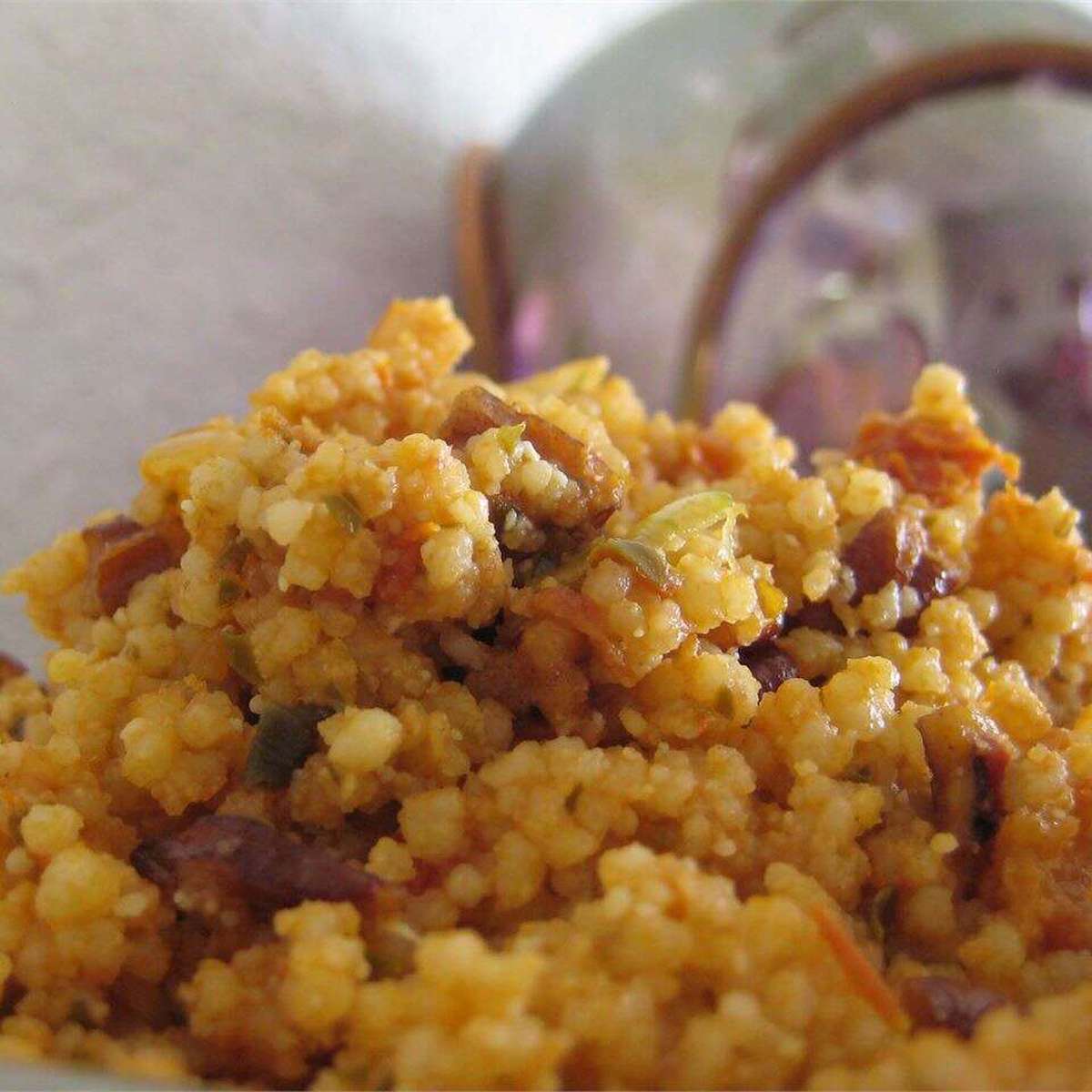 Roasted Pecan Couscous Recipe with Sun-Dried Tomatoes and Mushrooms