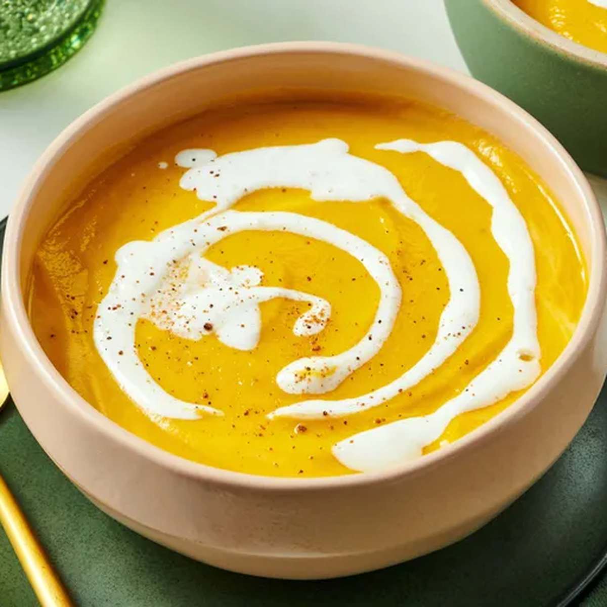 Creamy Roasted Acorn Squash Soup Recipe
