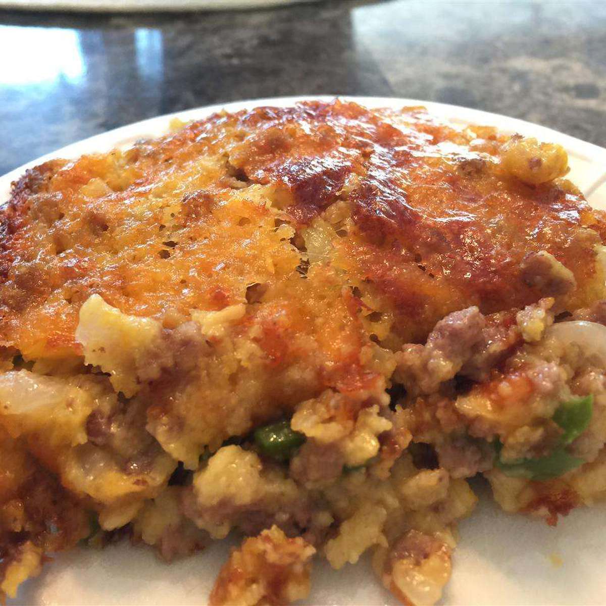 Easy Mexican Cornbread Recipe with Beef and Cheese