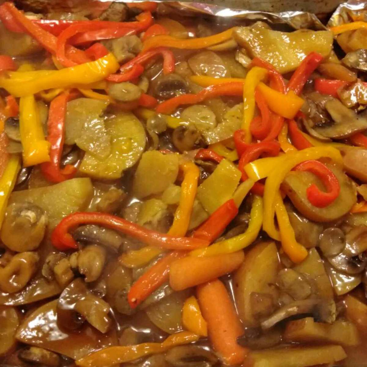 Easy Sheet Pan Ground Beef, Potato, and Carrot Dinner Recipe