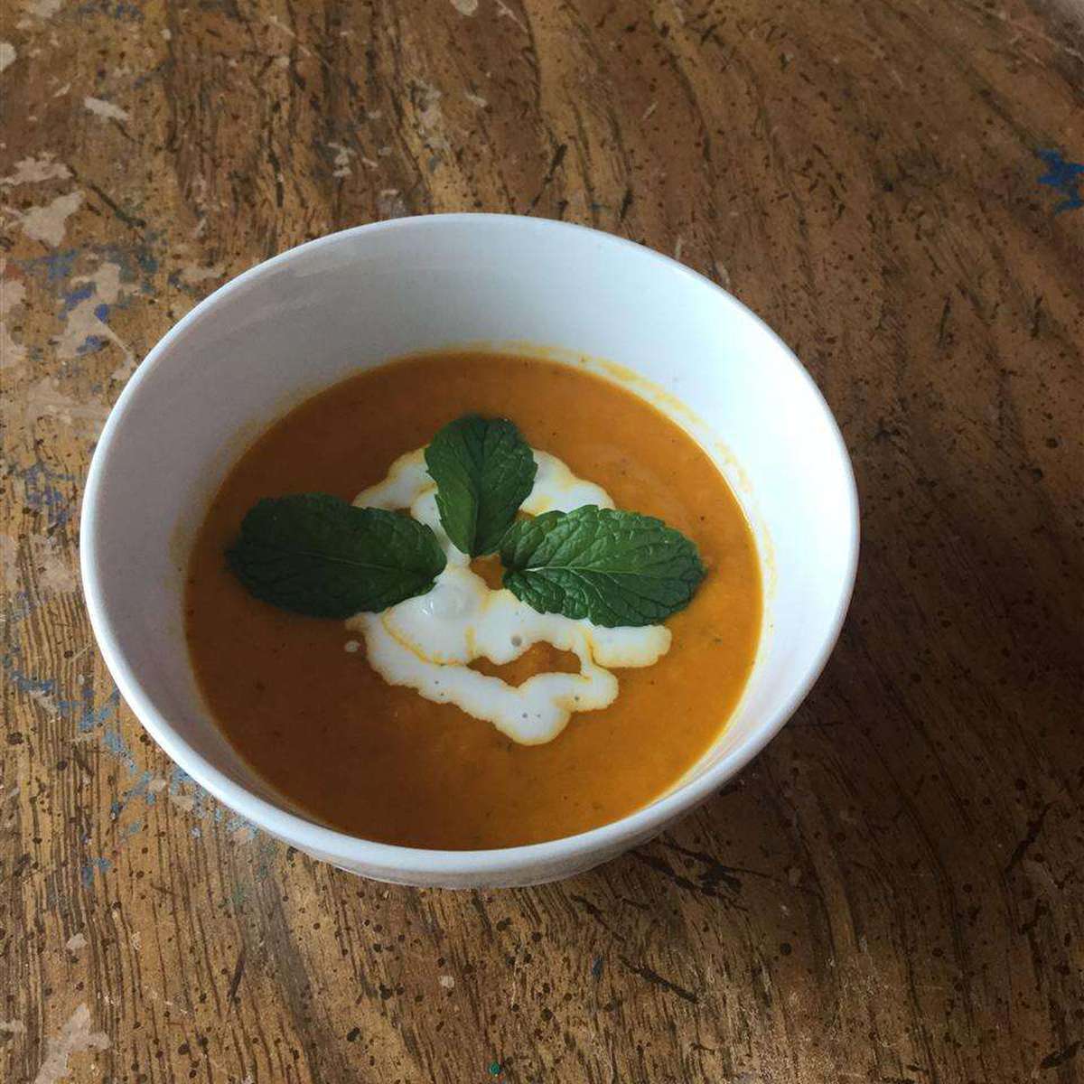Refreshing Chilled Carrot and Tomato-Mint Soup Recipe