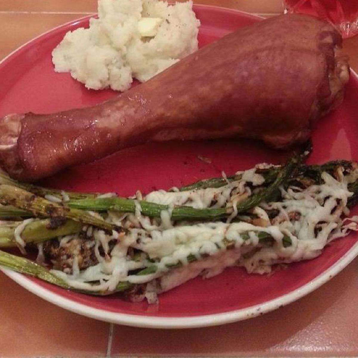 Easy Baked Asparagus Recipe with Cheesy Onion Topping