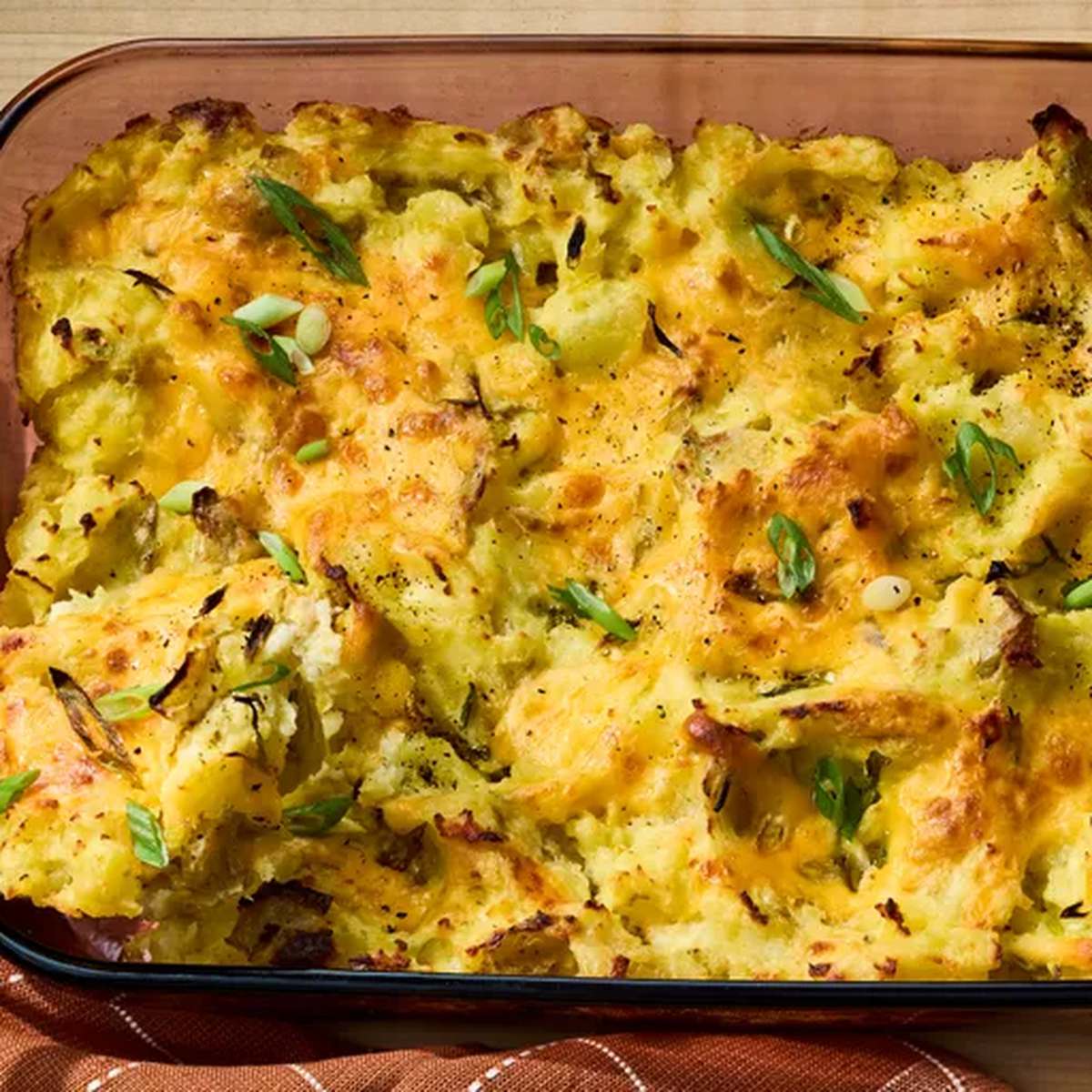 Cheesy Garlic Mashed Potato Casserole Recipe
