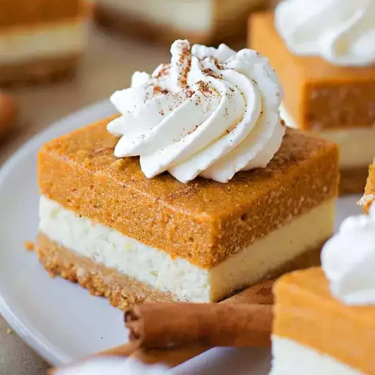 Delicious Double-Layer Pumpkin Cheesecake Bars Recipe