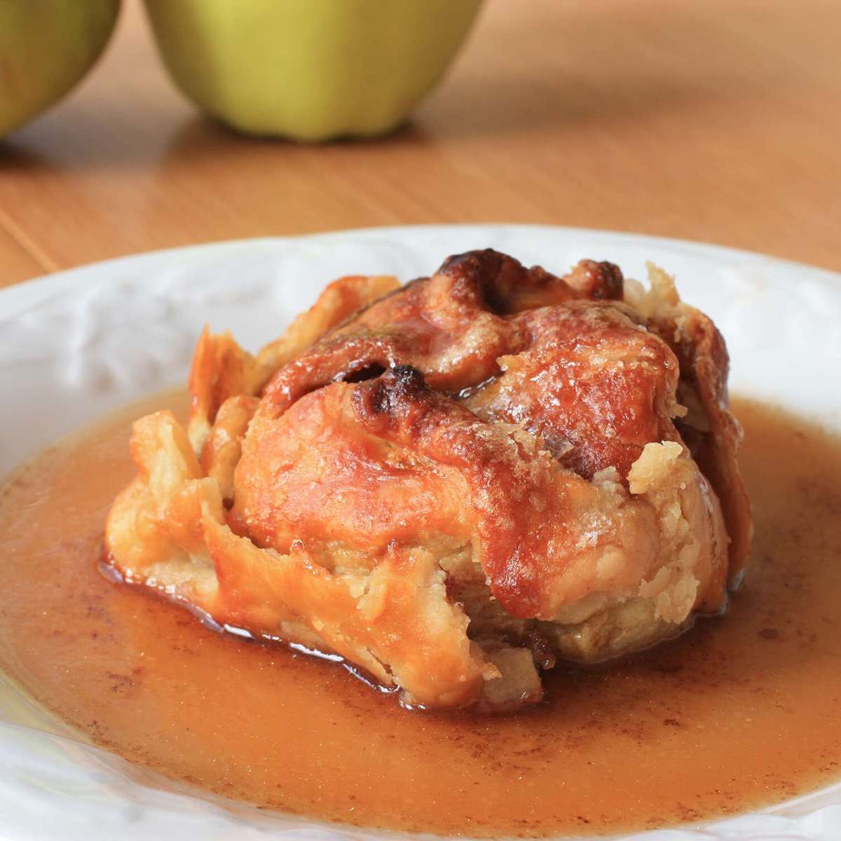 Easy Apple Dumplings Recipe with Cinnamon Sauce