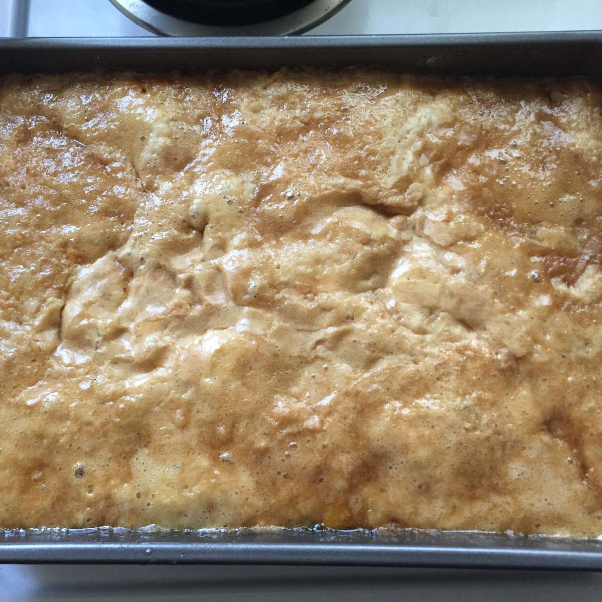 Easy Peach Crumble Cake Recipe