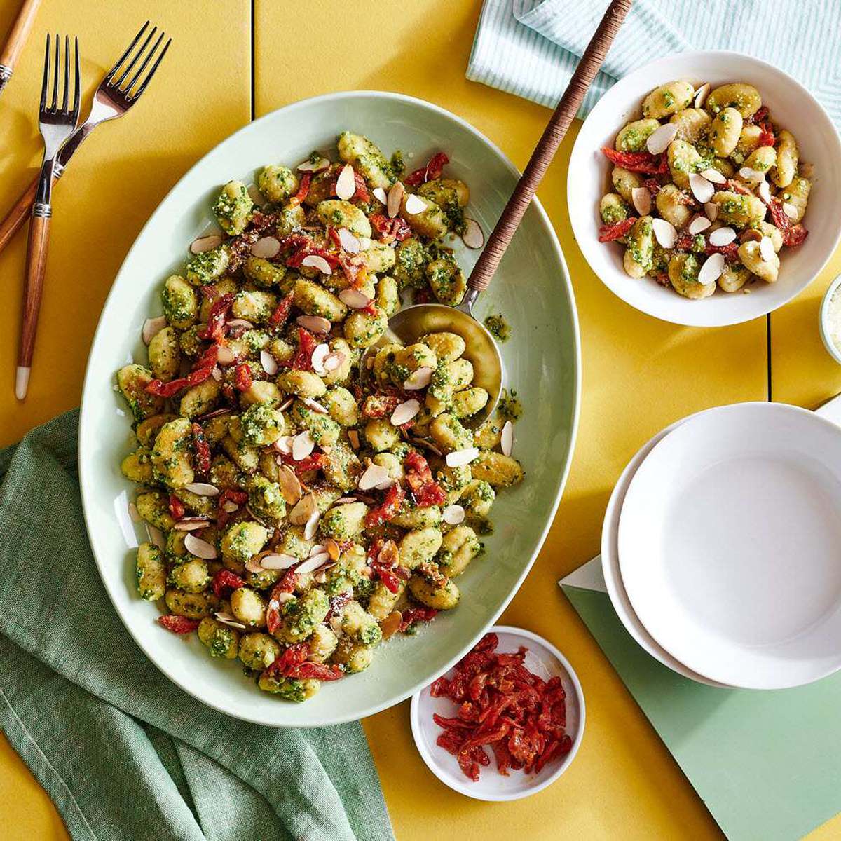 Cauliflower Gnocchi Recipe with Pesto and Sun-Dried Tomatoes