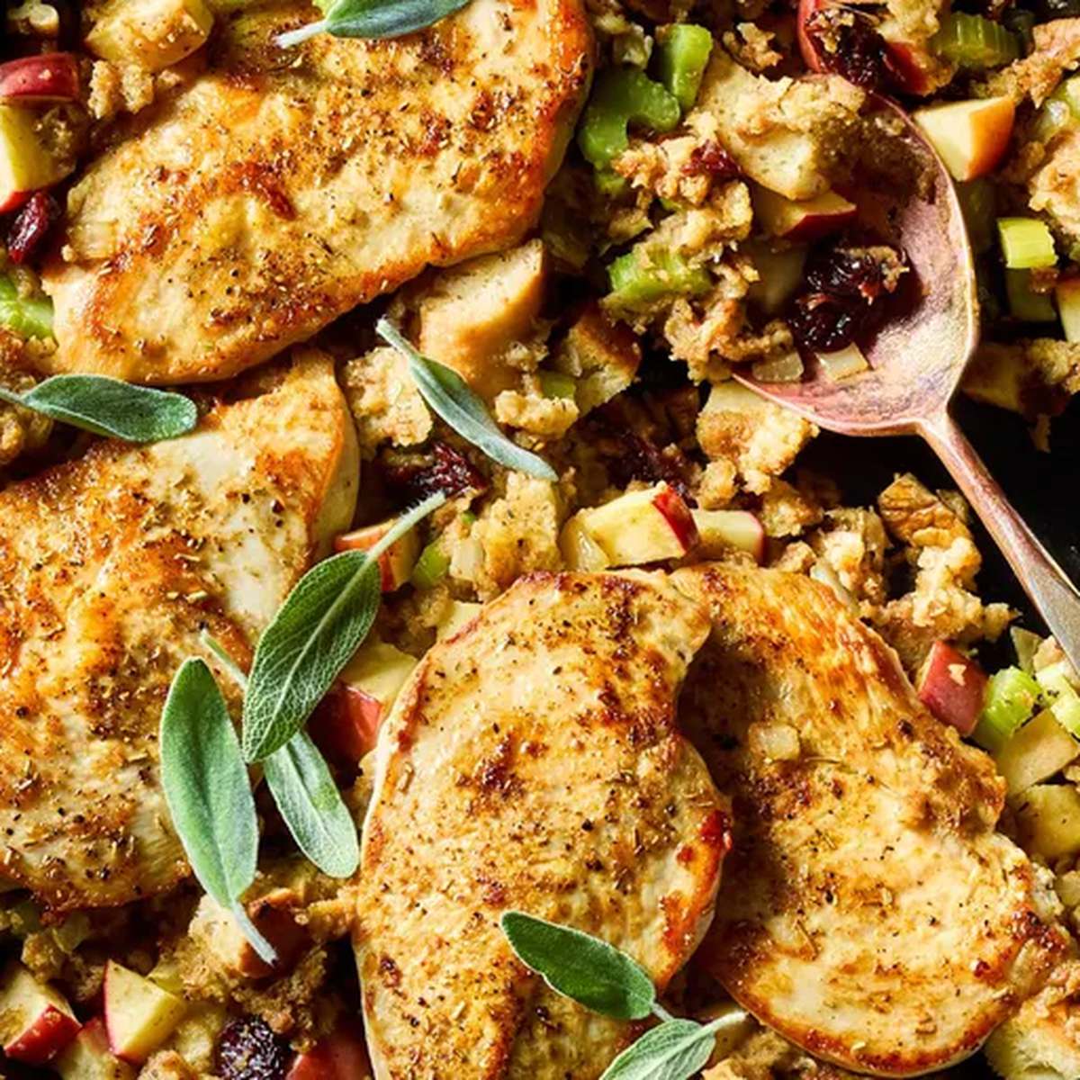 Easy Chicken and Apple Stuffing Casserole Recipe