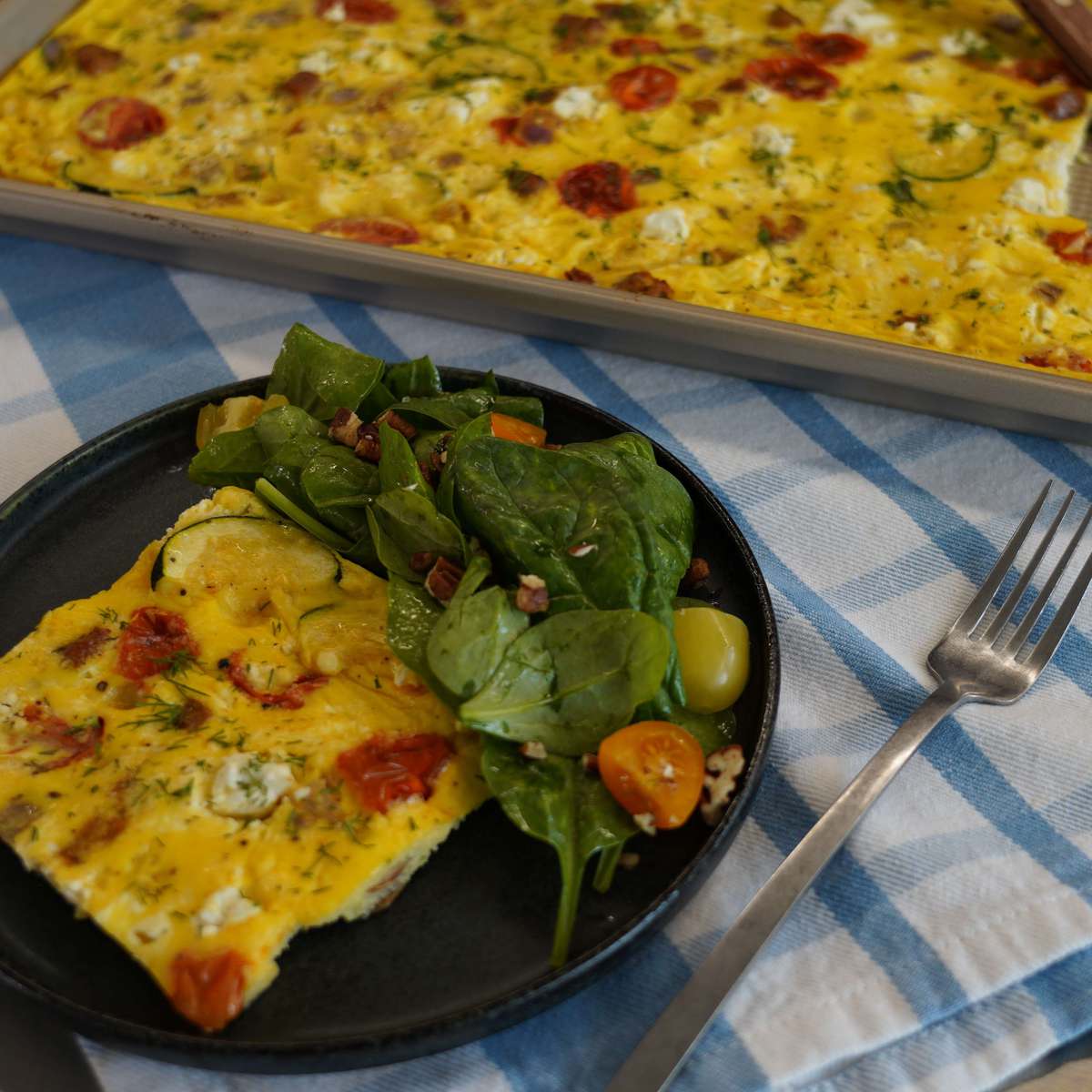 Easy Sheet Pan Mediterranean Frittata Recipe