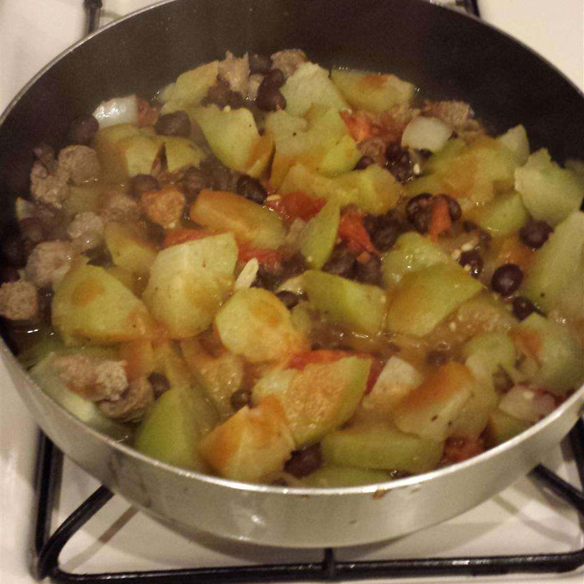 Easy Chayote and Sausage Stew Recipe