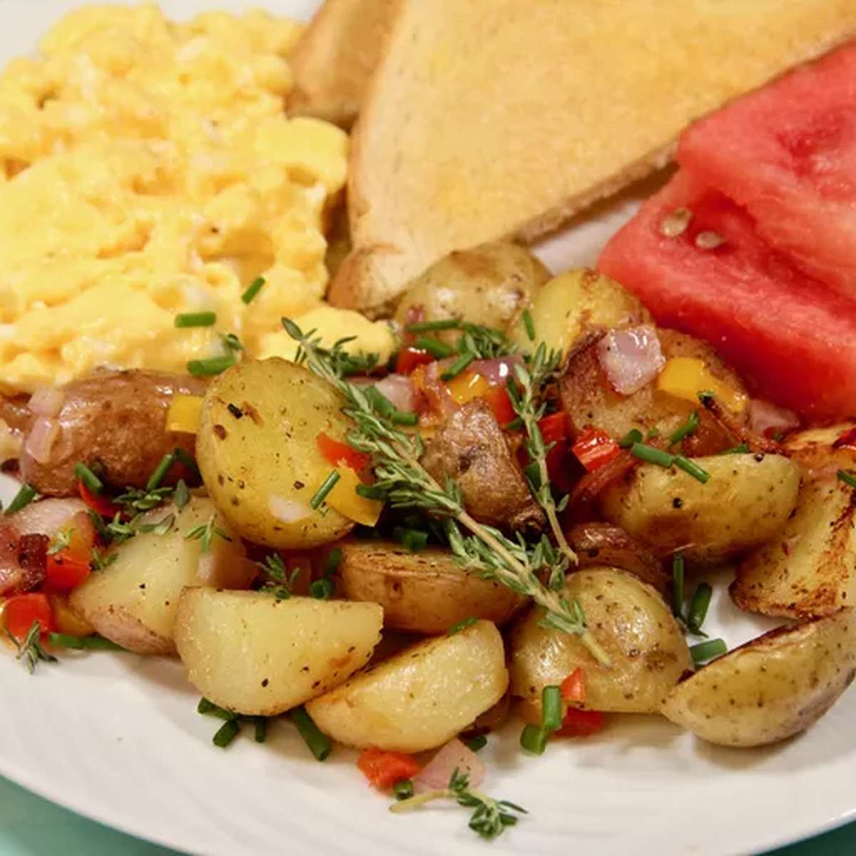 Chive Topped Breakfast Potatoes Recipe