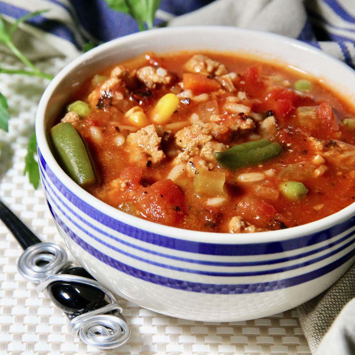 Easy Ground Turkey Soup Recipe with White Rice