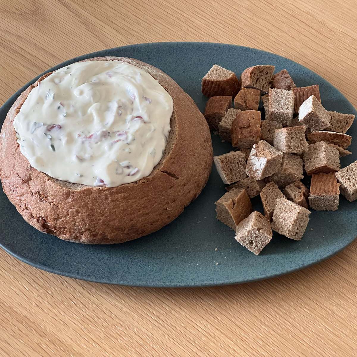 Easy Rye Bread Dip Bowl Recipe