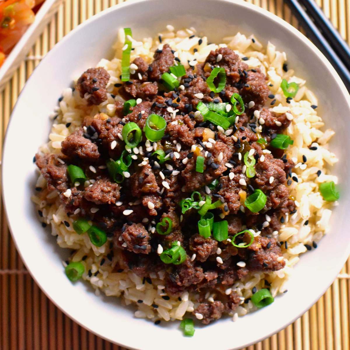 Quick & Easy Korean Ground Beef Bowl Recipe