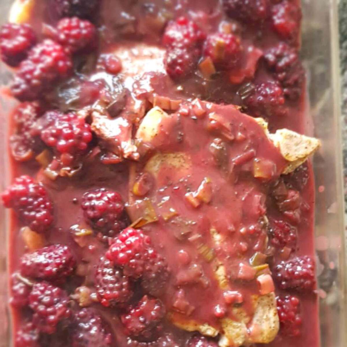 Juicy Pork Chops with Blackberry Port Wine Sauce Recipe