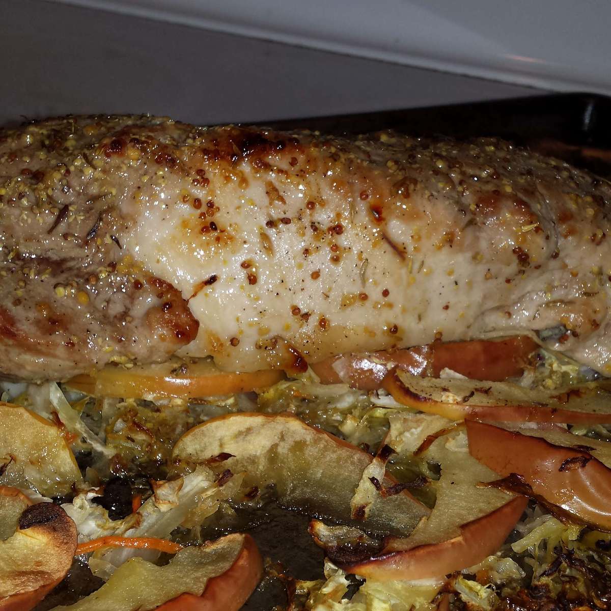 Dijon Pork Recipe with Apples and Cabbage: An Easy One-Pan Meal