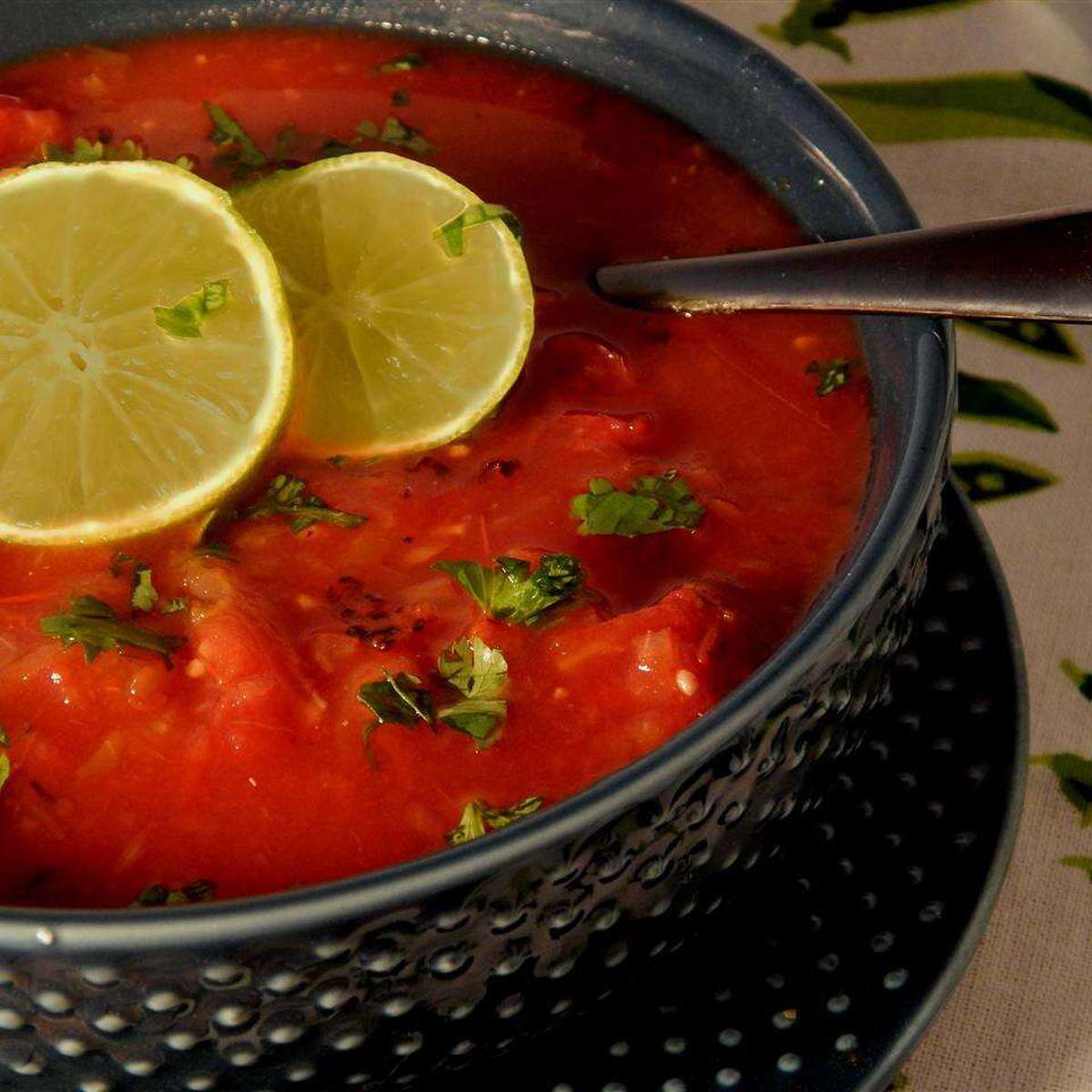 Spicy Tequila Lime Tomato Soup Recipe
