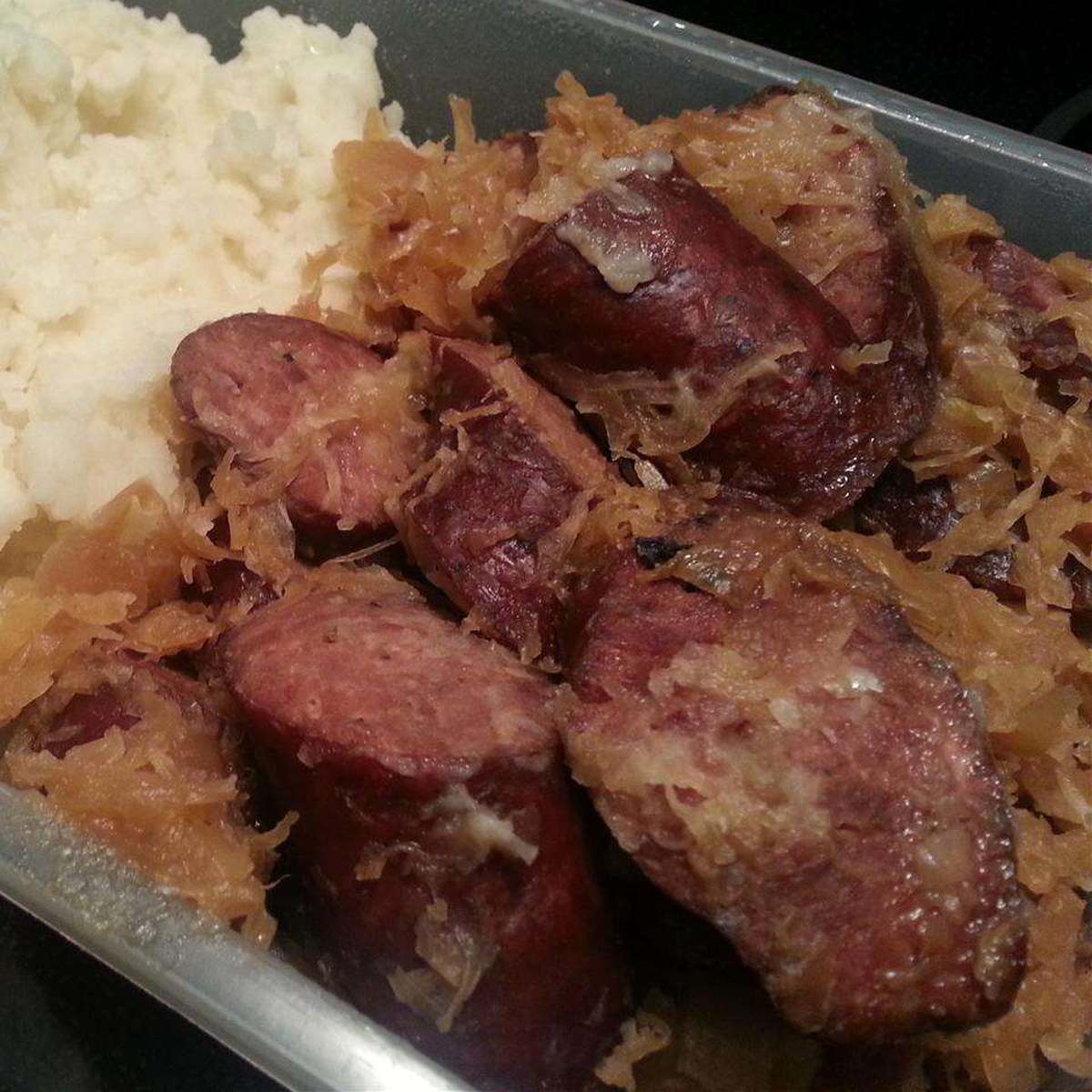 Easy Slow Cooker Sauerkraut and Sausage Recipe