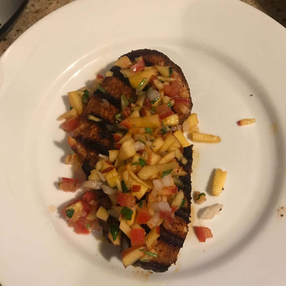 Juicy Grilled Pork Chops with Nectarine Salsa Recipe