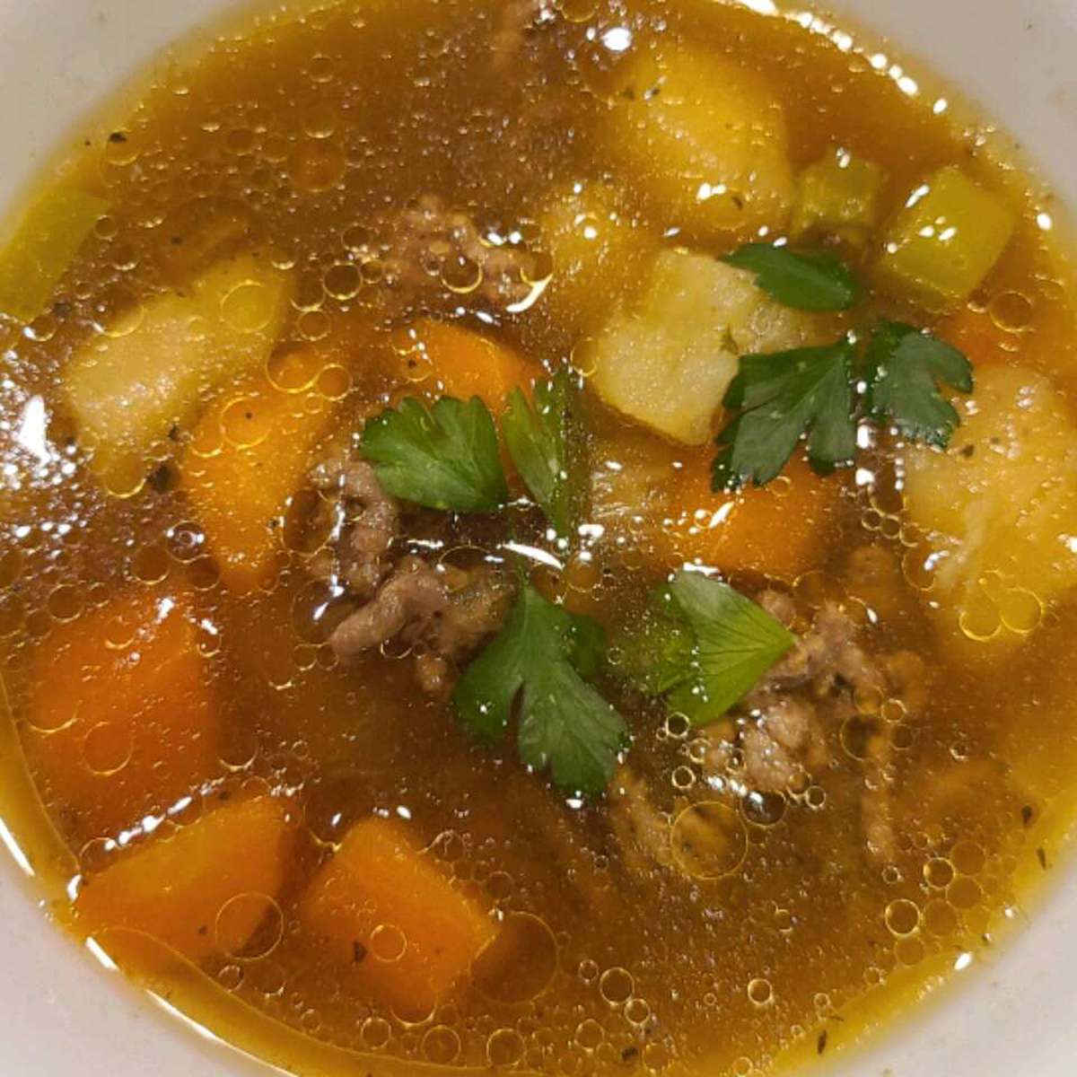 The Best Hamburger and Potato Soup Recipe