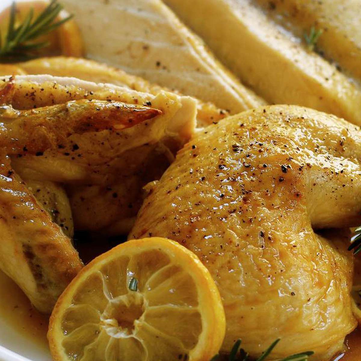 Easy Butterflied Roast Chicken with Lemon and Rosemary