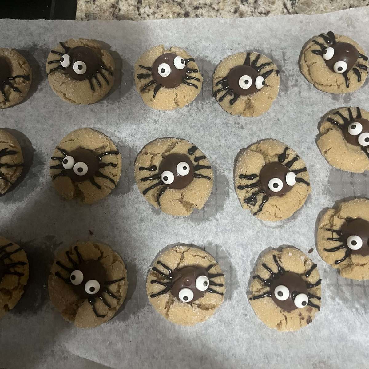 Easy Peanut Butter Spider Cookies Recipe