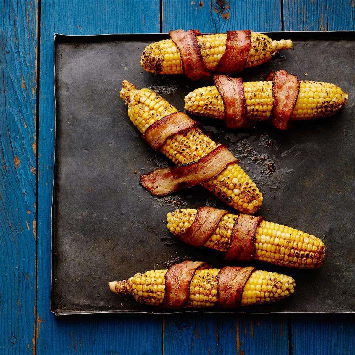 Grilled Corn on the Cob with Bacon and Chili Powder