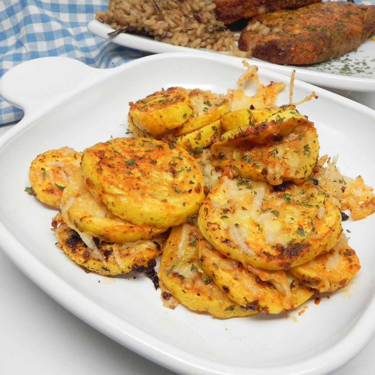 Easy Air Fryer Parmesan Yellow Squash Recipe