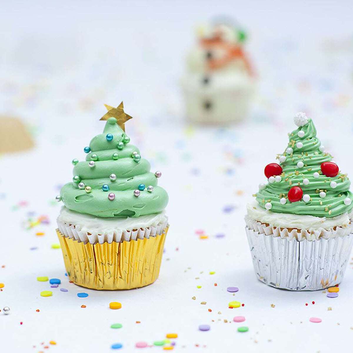 Festive Christmas Tree Cupcakes Recipe