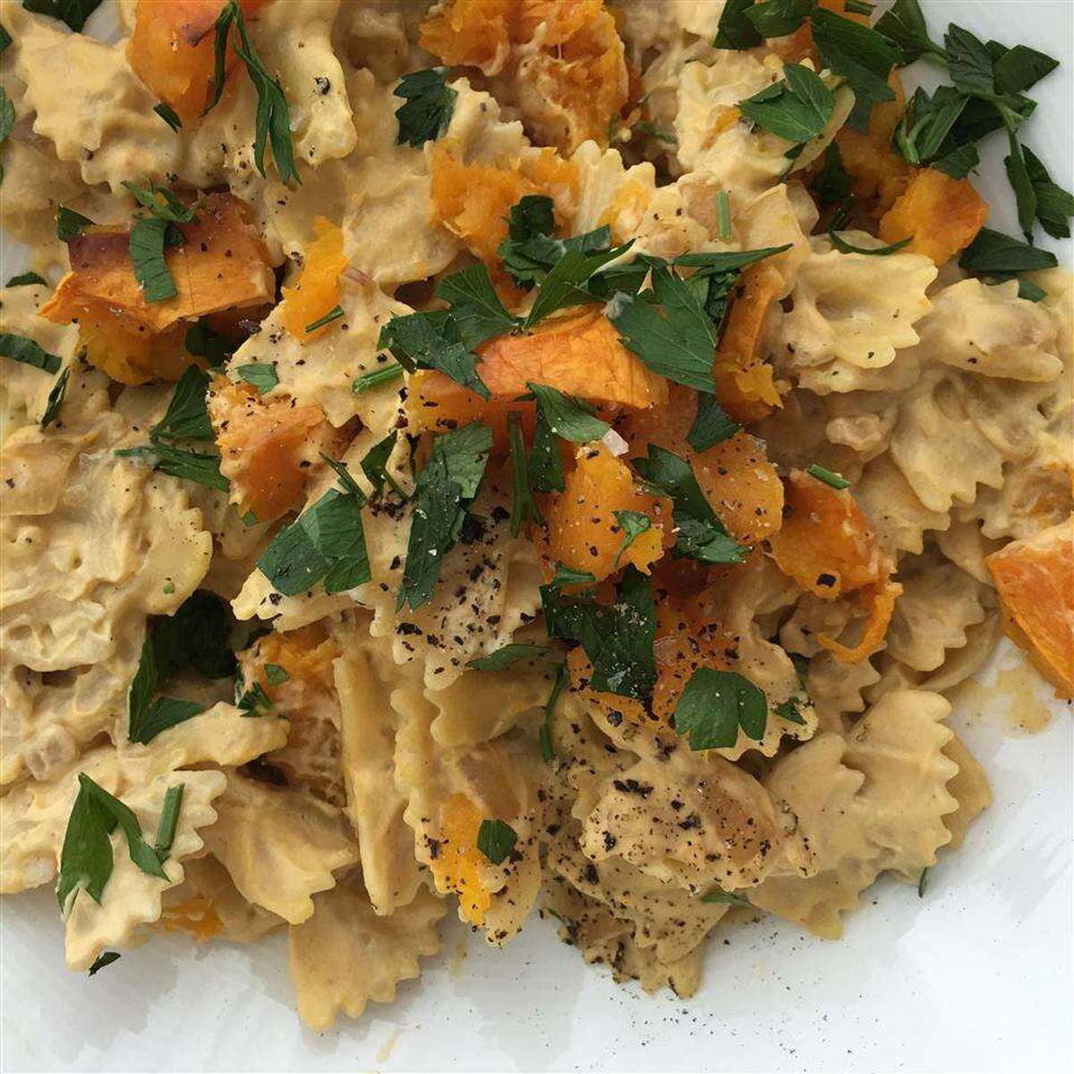 Butternut Squash Vegan Alfredo Pasta Recipe