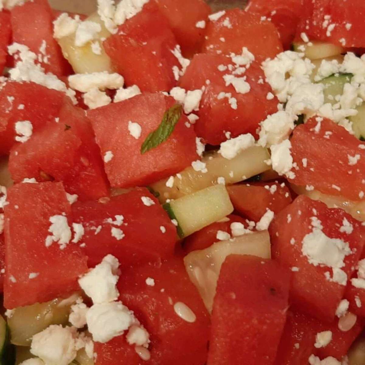 Refreshing Watermelon Cucumber Mint Salad Recipe