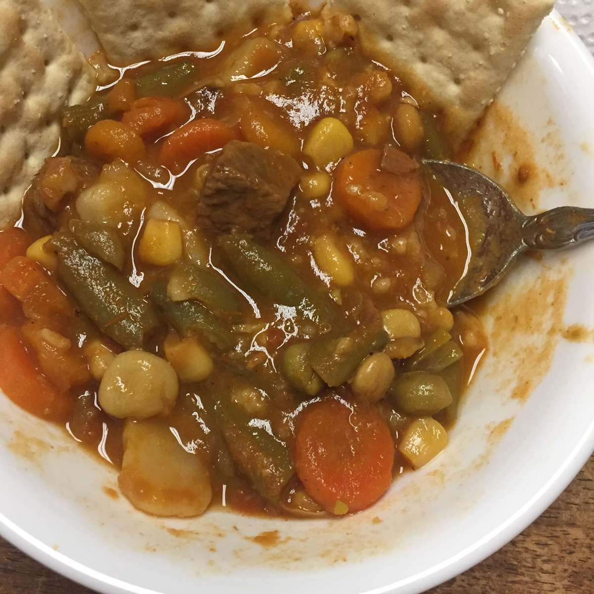 Easy Slow Cooker Beef Vegetable Soup Recipe