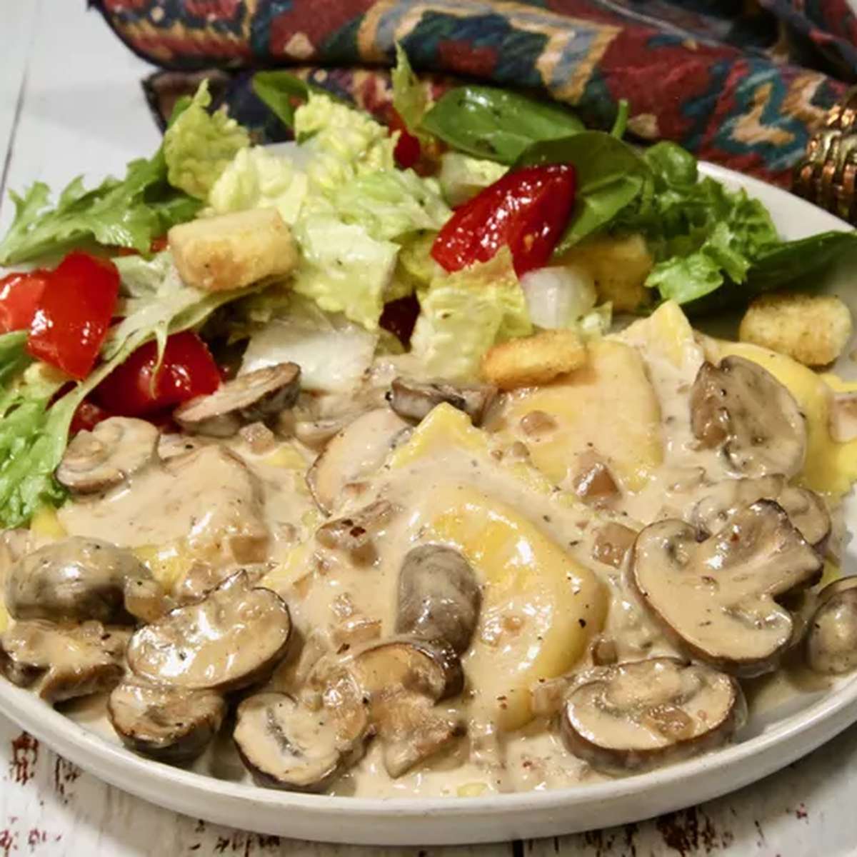 Creamy Mushroom Ravioli with Marsala Wine Sauce: An Easy Recipe