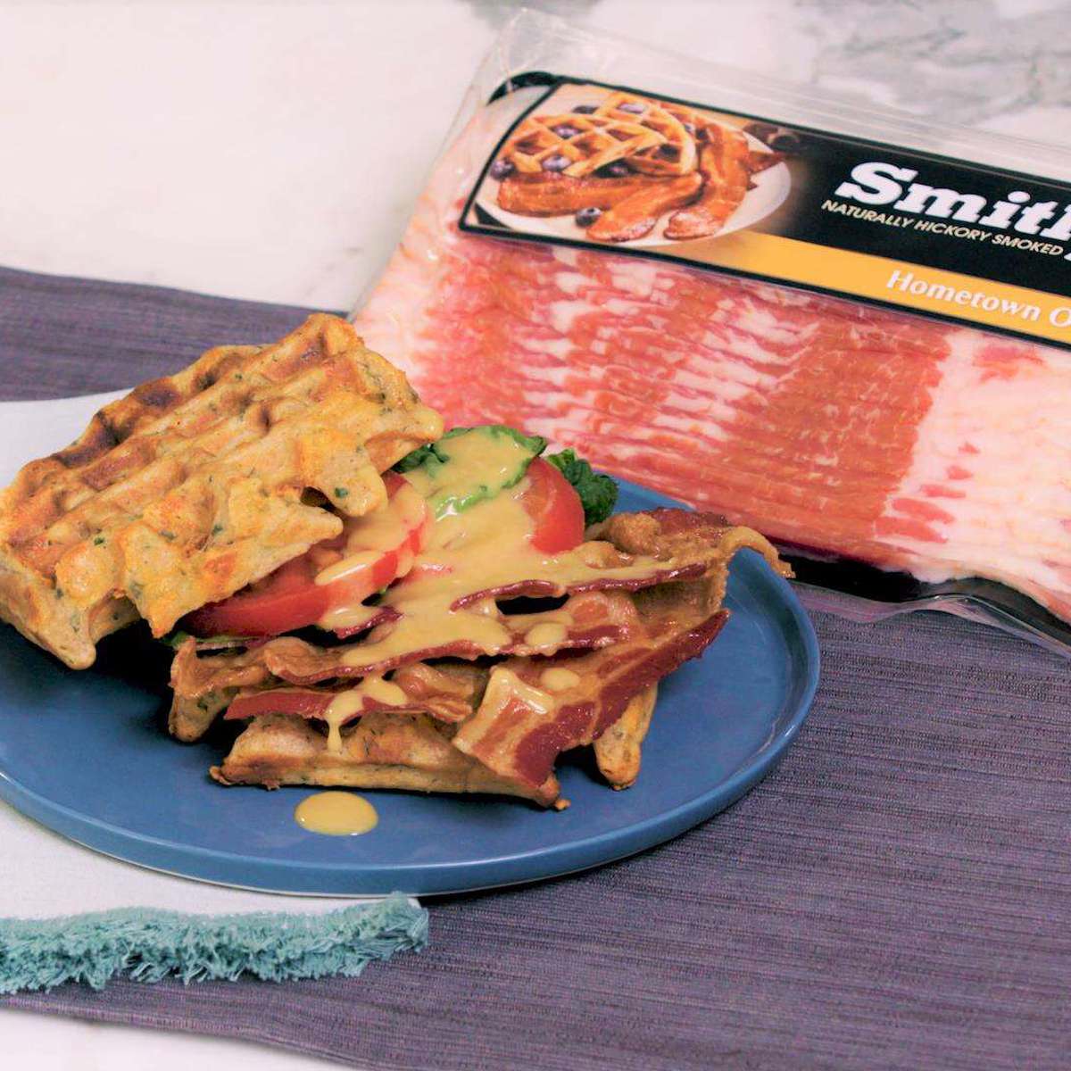 Easy Make-Ahead BLT Waffle Sandwiches Recipe