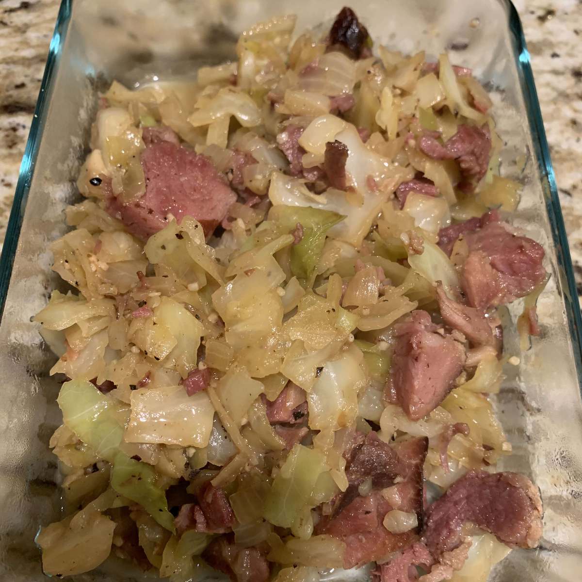 Easy Fried Ham and Cabbage Recipe