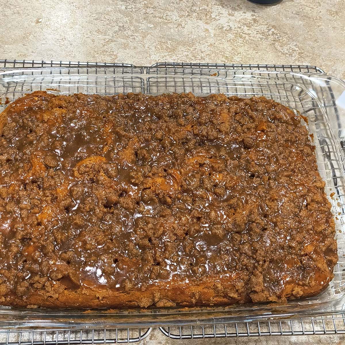 Easy Pumpkin Coffee Cake Recipe with Brown Sugar Glaze